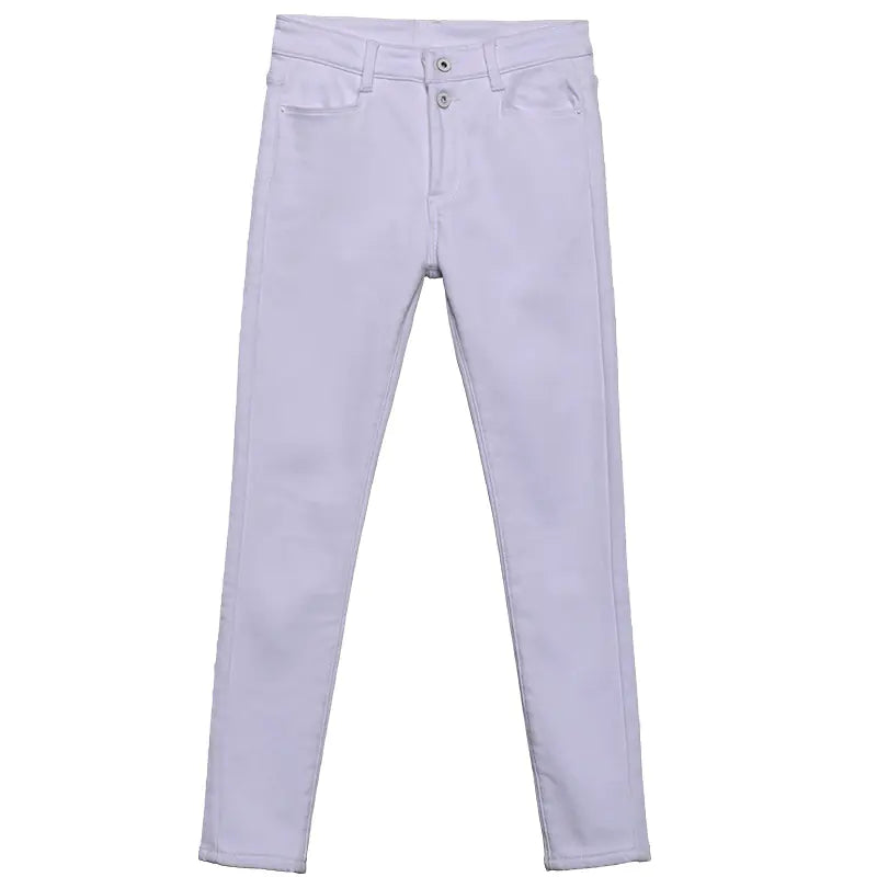 Jean Slim en Denim pour Femme - White / 28