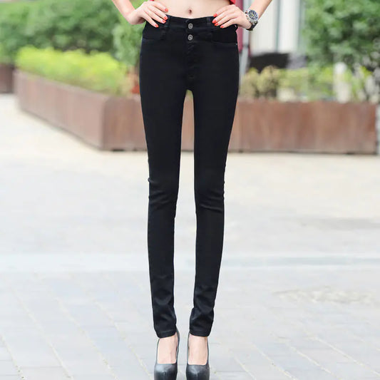 Jean Slim en Denim pour Femme - Black / 26